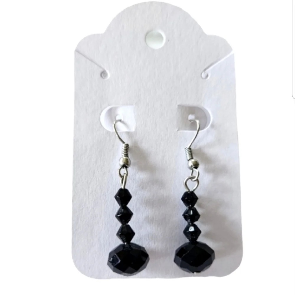 Contemporary Pierced Dangle Earrings Lot of 10 Faux Pearl, Faceted Glass, Beaded - Picture 10 of 11